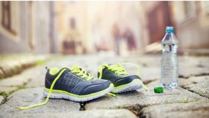 tennis shoes, going to gym