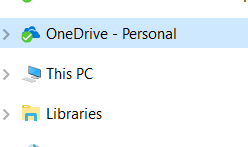 windows explorer view of onedrive
