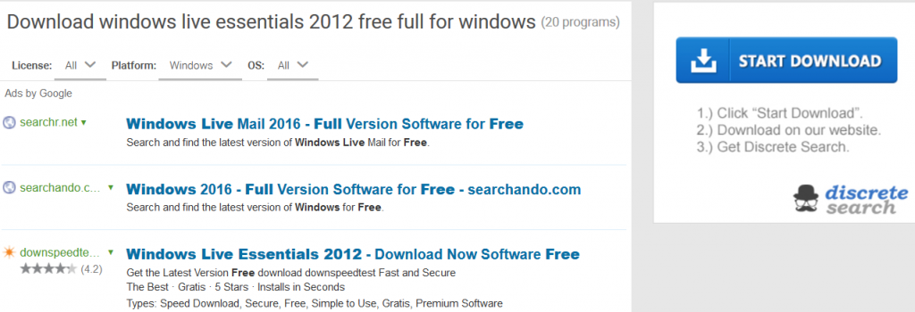 en.softonic page for downloading windows live essentials