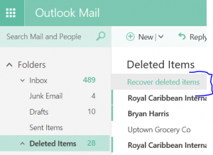 Restore deleted files from the web