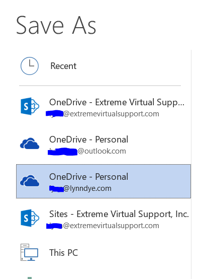 what the Microsoft Word 'save as' looks like