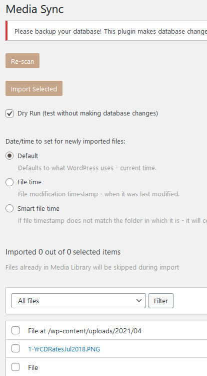 Media Sync Dry Run image